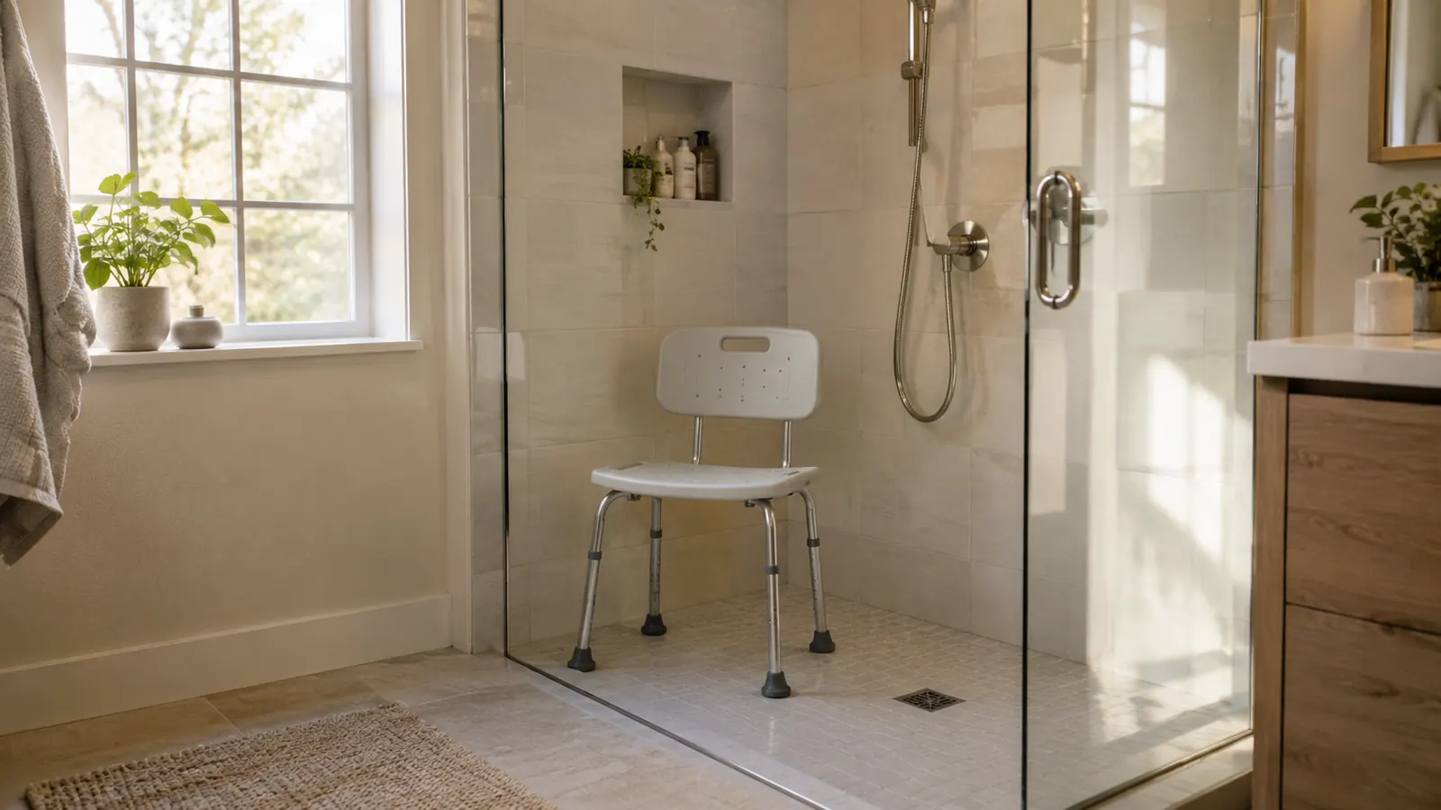 How to Set Up a Walk-In Shower With a Shower Chair